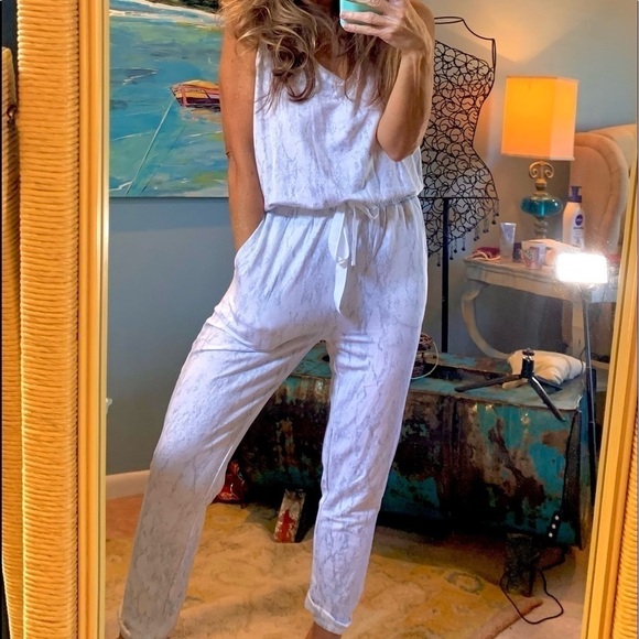 NWT,Daily Ritual,ULTRA Soft Jumpsuit/Romper, Elastic Waist with Tie, Sleeveless - Picture 12 of 16